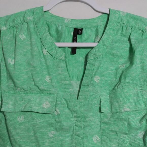 Cathy Green Sleeveless Flip Flop Novelty Top Vacation Casual Size M - Picture 2 of 6